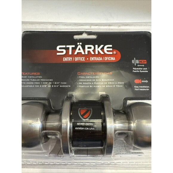 Starke Entry/Office Keyed Lock Door knob Adjustable Latch Easy Installation F1 - Picture 11 of 11